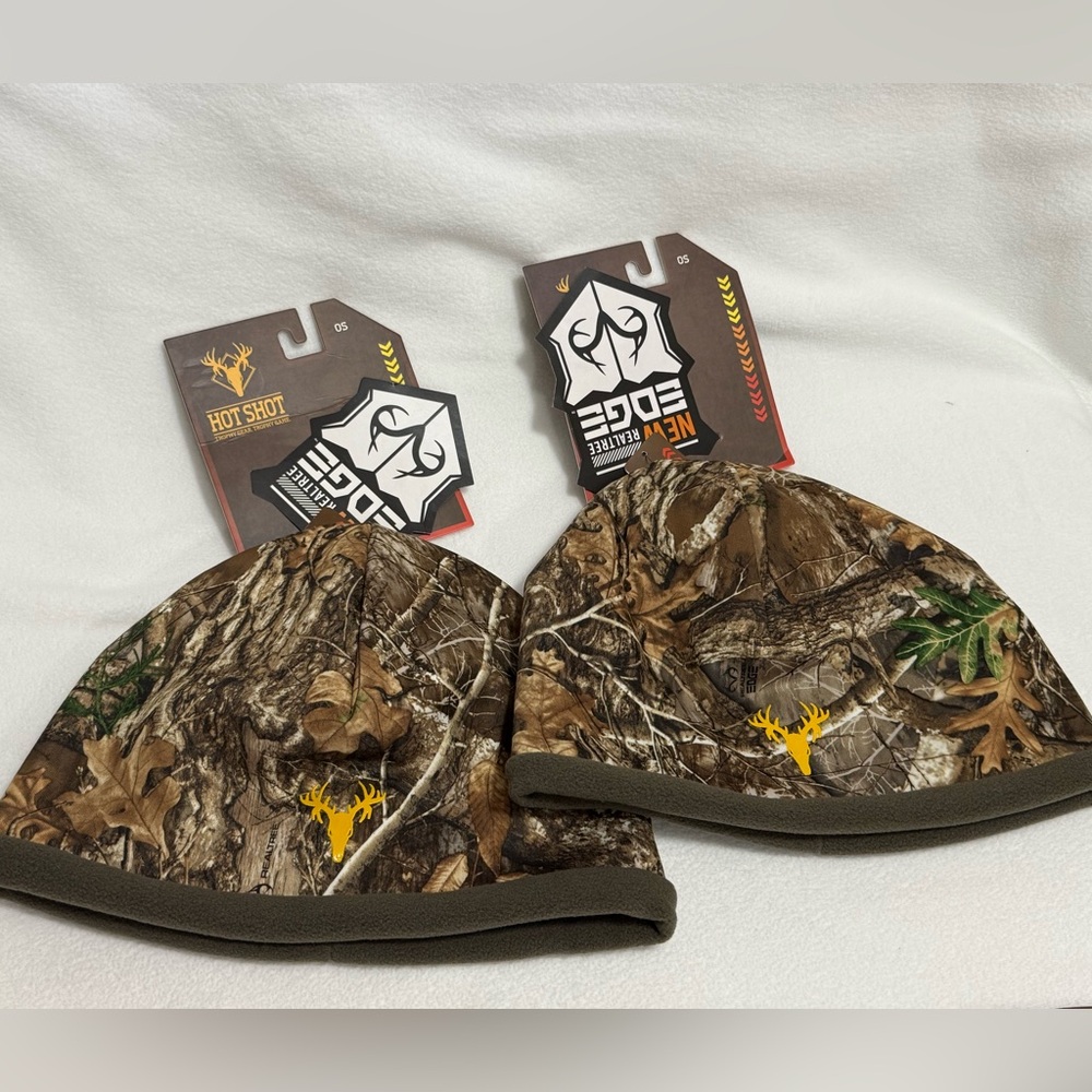 HOT SHOT Set of 2 Essentials Beanie Mustang Fleece Rt-Edge 1E308C